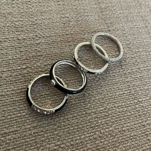 JanKuo Multiple Stack Rings Set